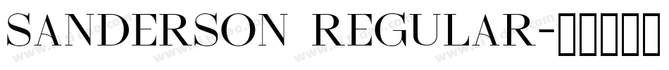 Sanderson Regular字体转换